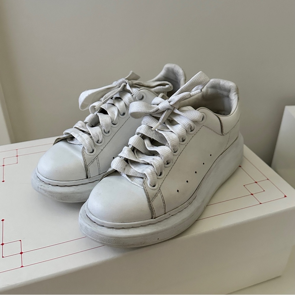 Alexander McQueen White Platform Sneakers Size35.5